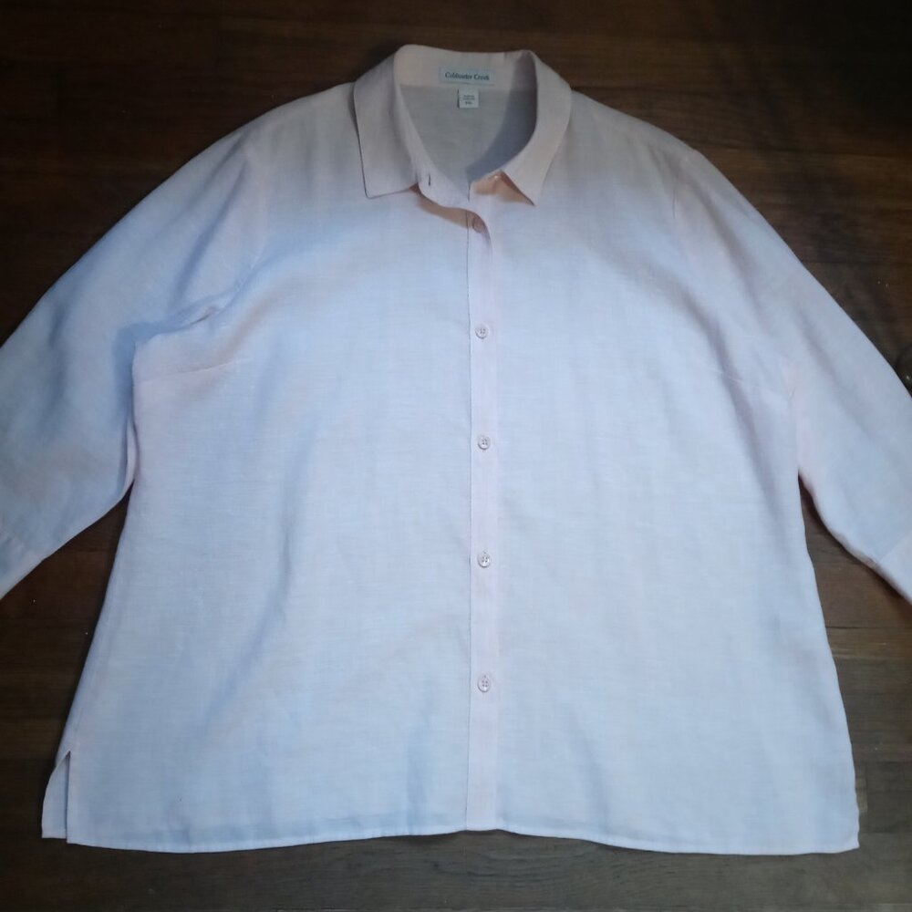 COLDWATER CREEK 3/4 sleeve linen shirt (XLP)